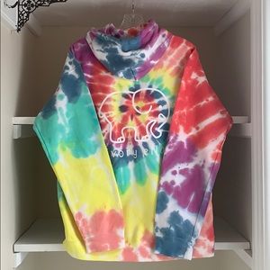 Ivory Ella Oversized Rainbow TieDye Sweatshirt NEW